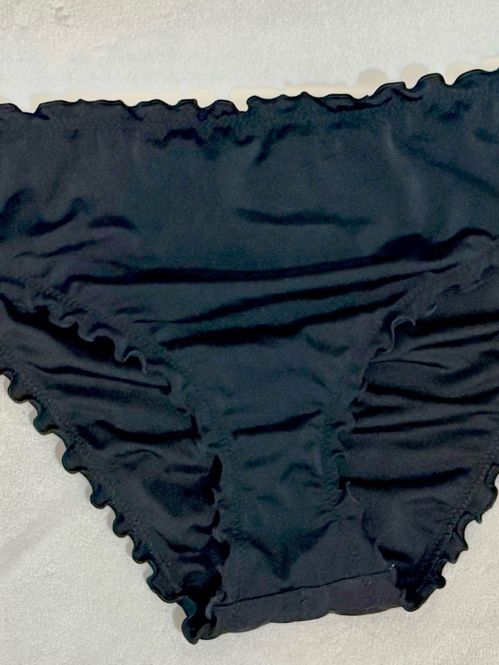 Shade & Shore Black Ruffle Bikini Bottoms